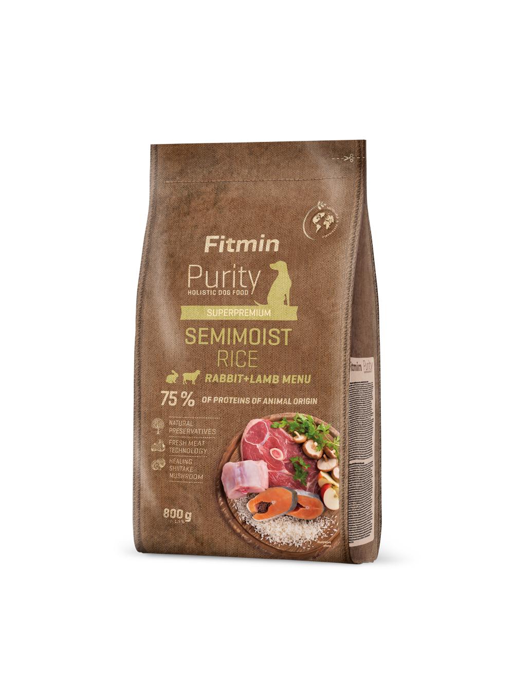 Fitmin purity rice semimoist rabbit&lamb 800g