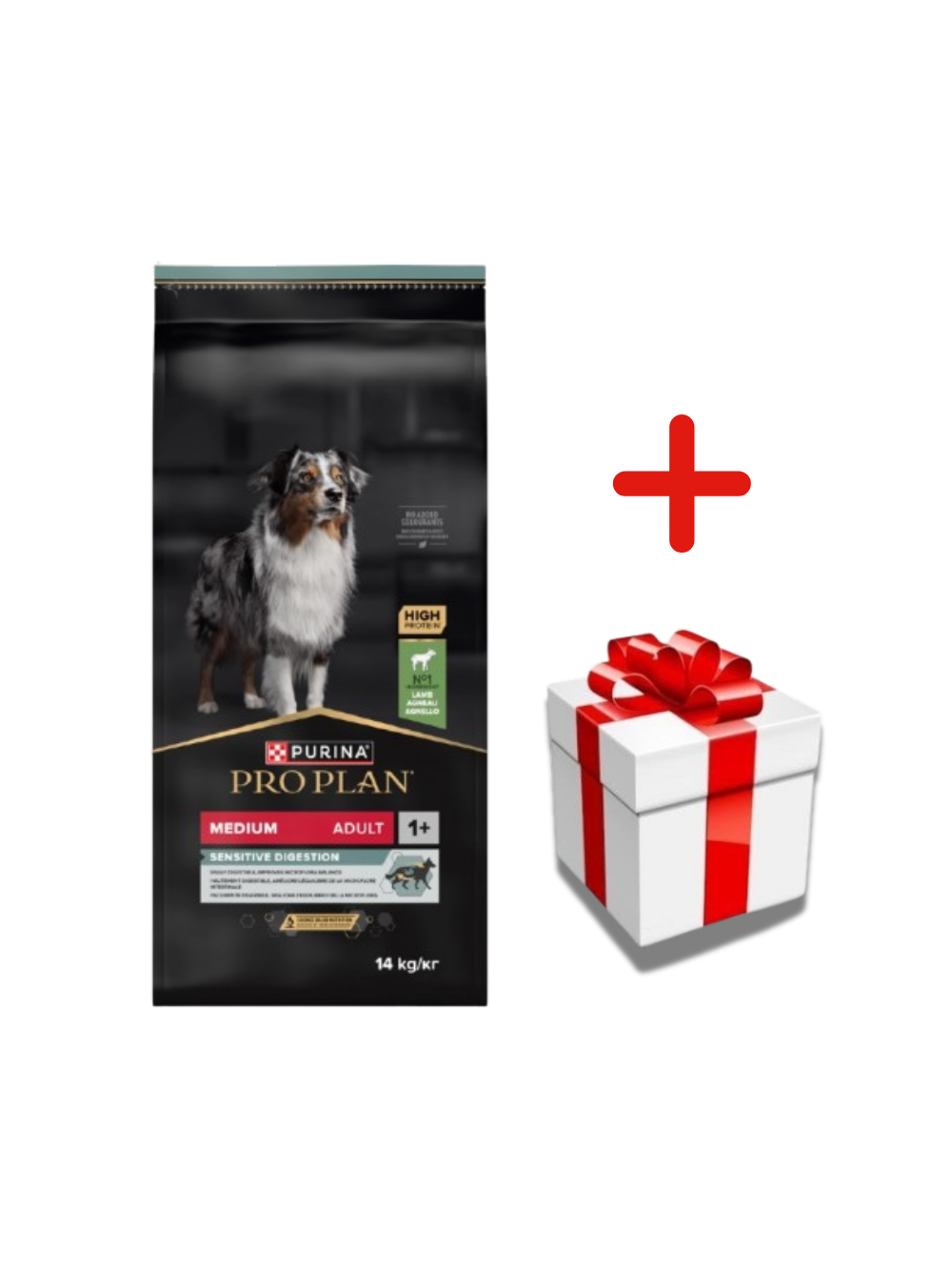 PRO PLAN Sensitive Digestion Medium Adult Karma dla psów bogata w jagnięcinę 14kg + NIESPODZIANKA DLA PSA GRATIS!!