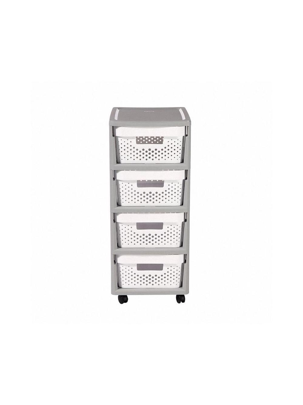 Curver Regał ażurowy Infinity 4x11 L szaro-biały
