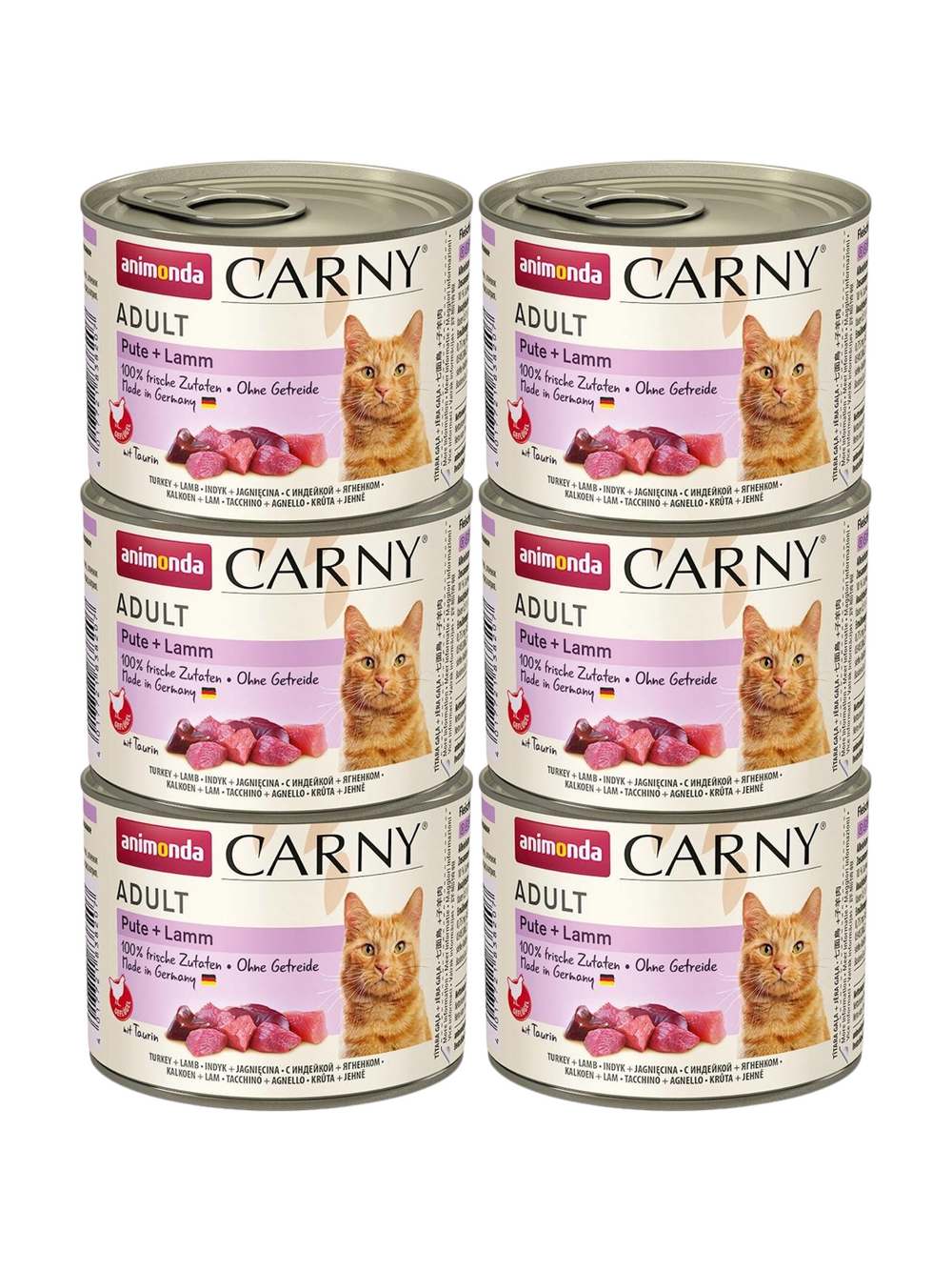 ANIMONDA Cat Carny Adult smak: indyk, jagnięcina 6x200g