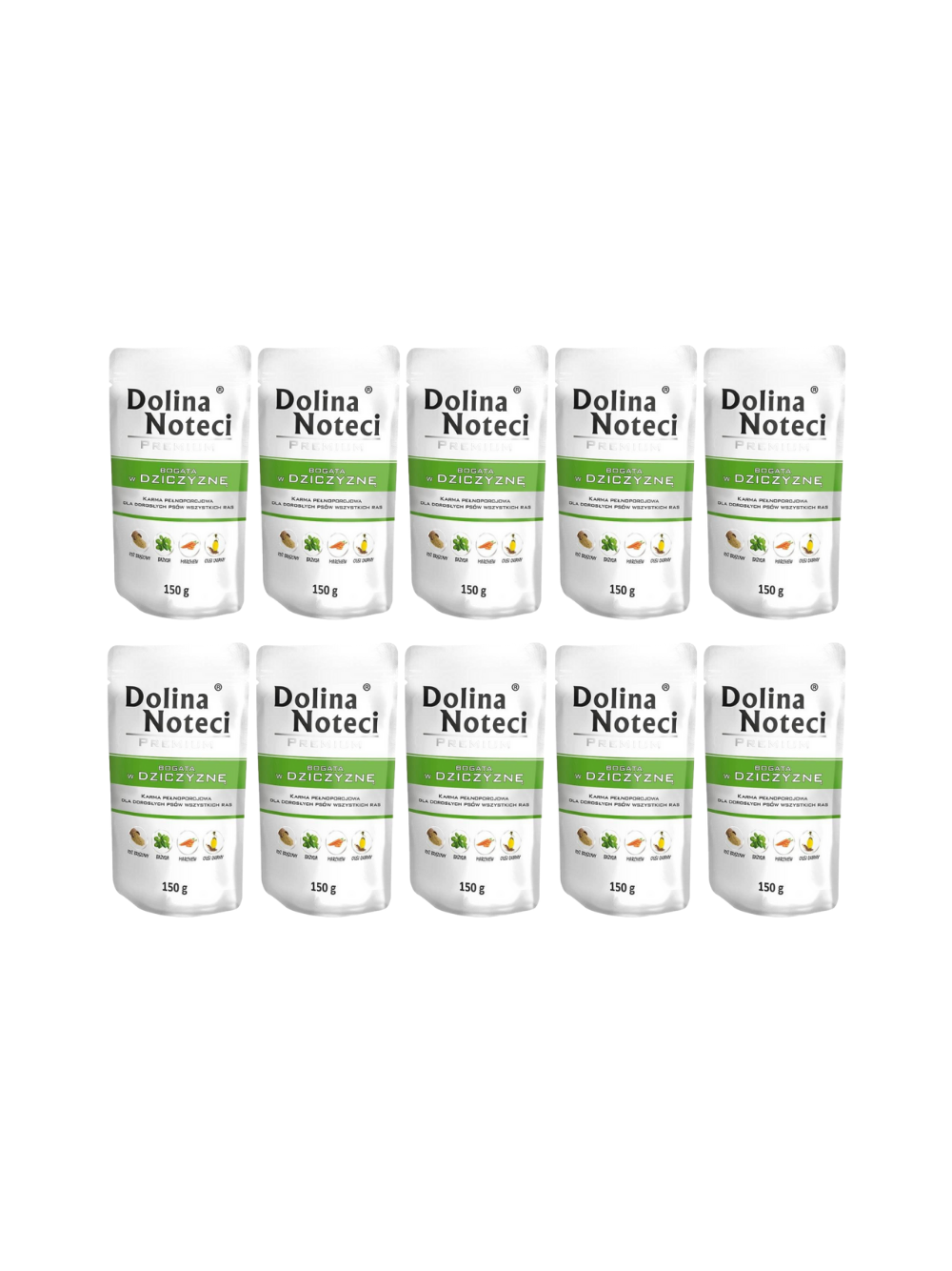 Dolina Noteci PREMIUM bogata w dziczyznę 10x150g