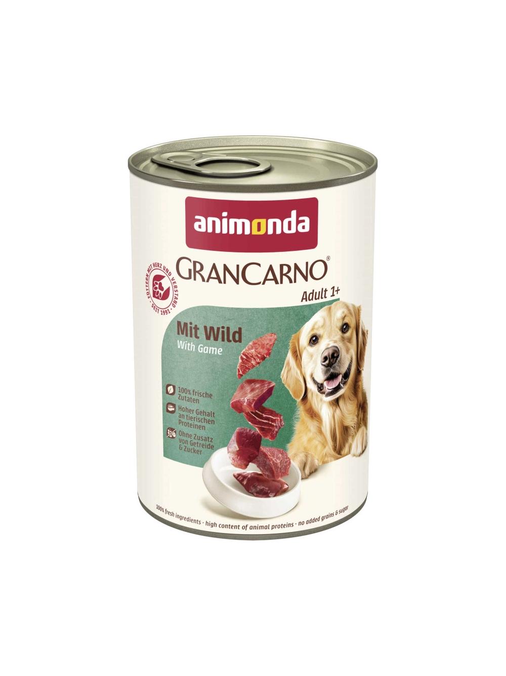 ANIMONDA GranCarno Adult Dog smak: Dziczyzna 12x400g
