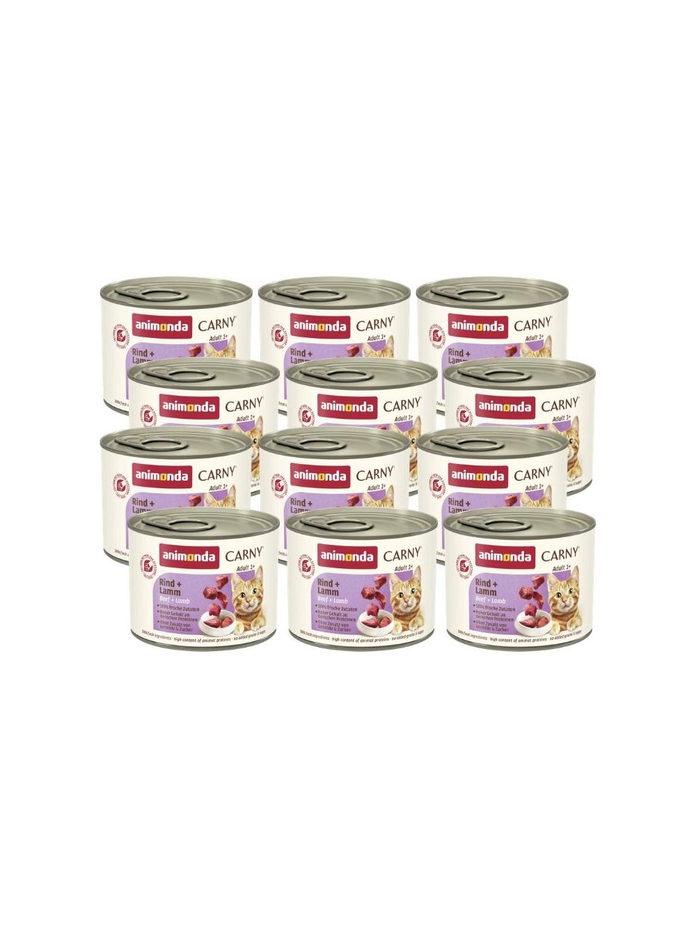 ANIMONDA Cat Carny Adult smak: wołowina i jagnięcina 12 x200g