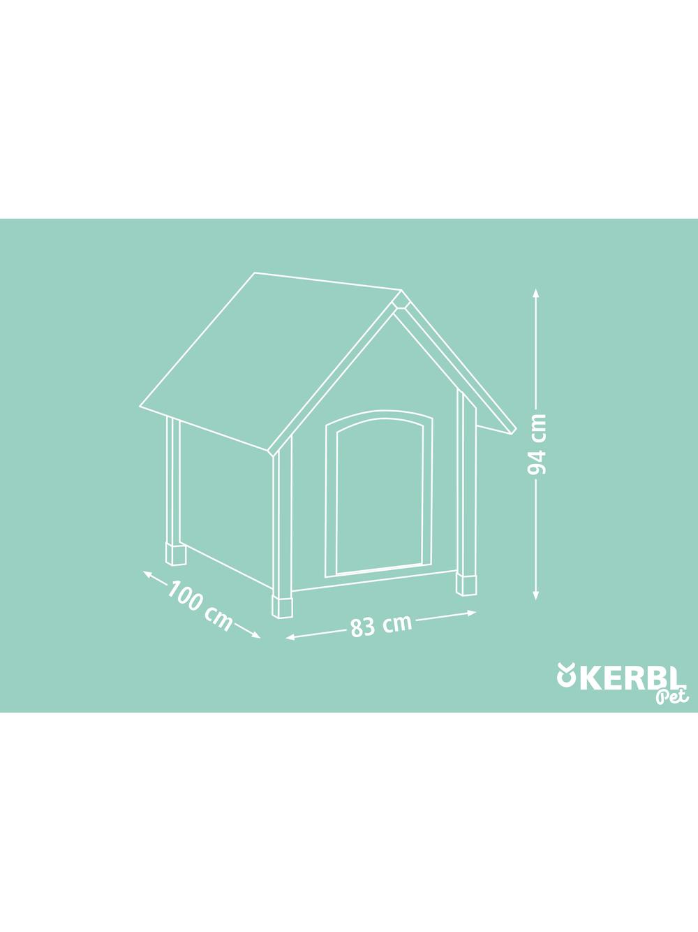 KERBL Buda dla psa 4-sezonowa, 100 x 83 x 94 cm