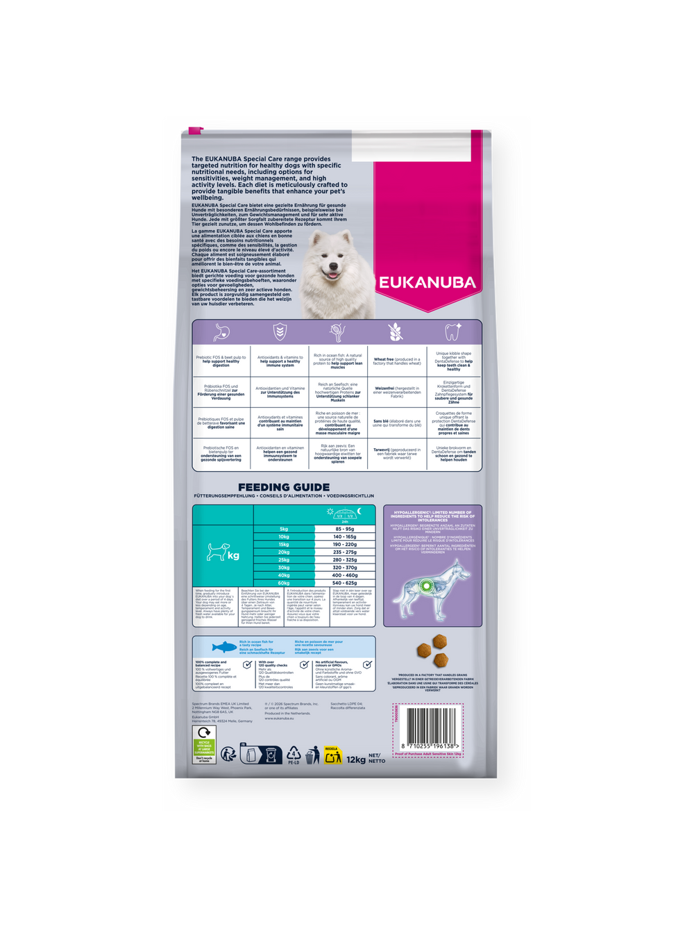 EUKANUBA Special Care Sensitive Skin dla dorosłych psów z wrażliwą skórą 12 kg