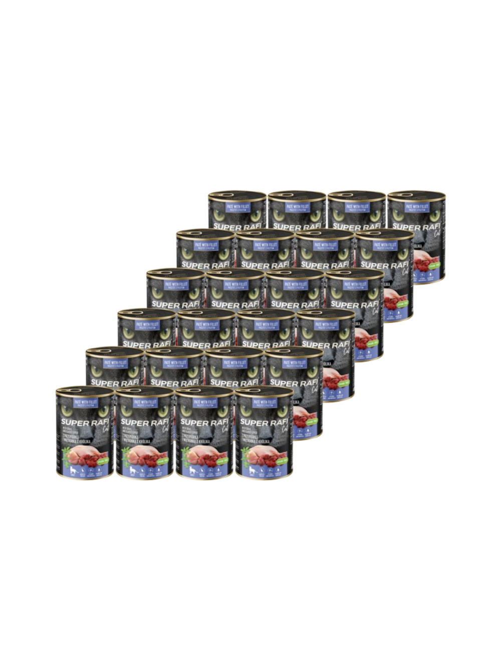 DOLINA NOTECI Super Rafi Cat P&F z przepiórką i wątróbką z królika 24x400g