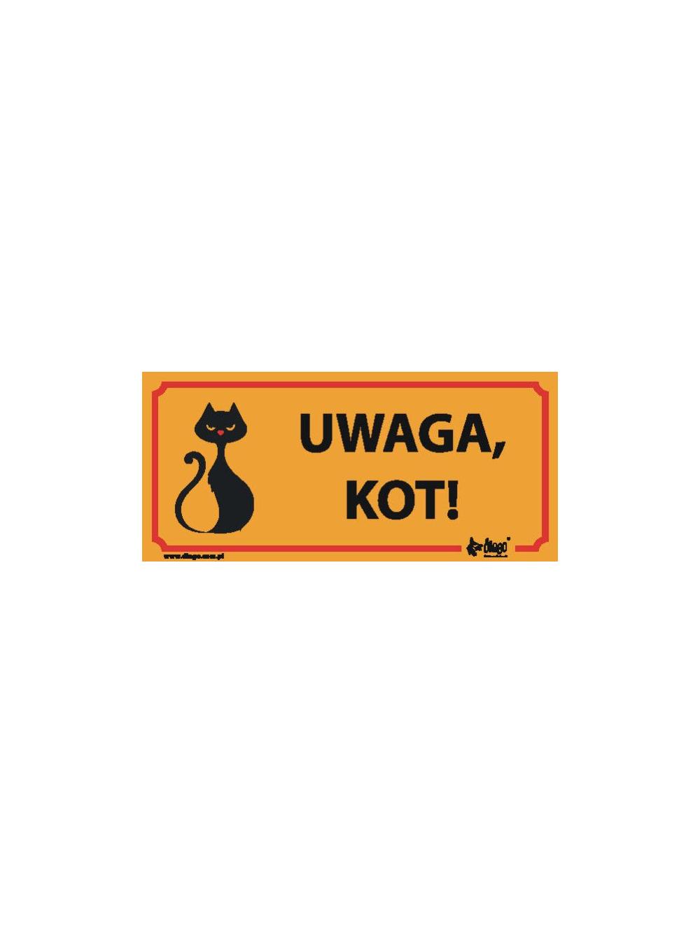 DINGO tabliczka ostrzegawcza "UWAGA KOT"