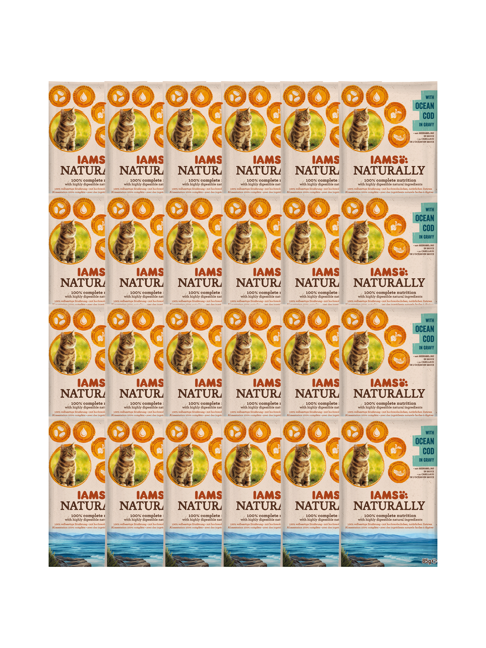 IAMS - Naturally Z dorszem oceanicznym w sosie 24x85g
