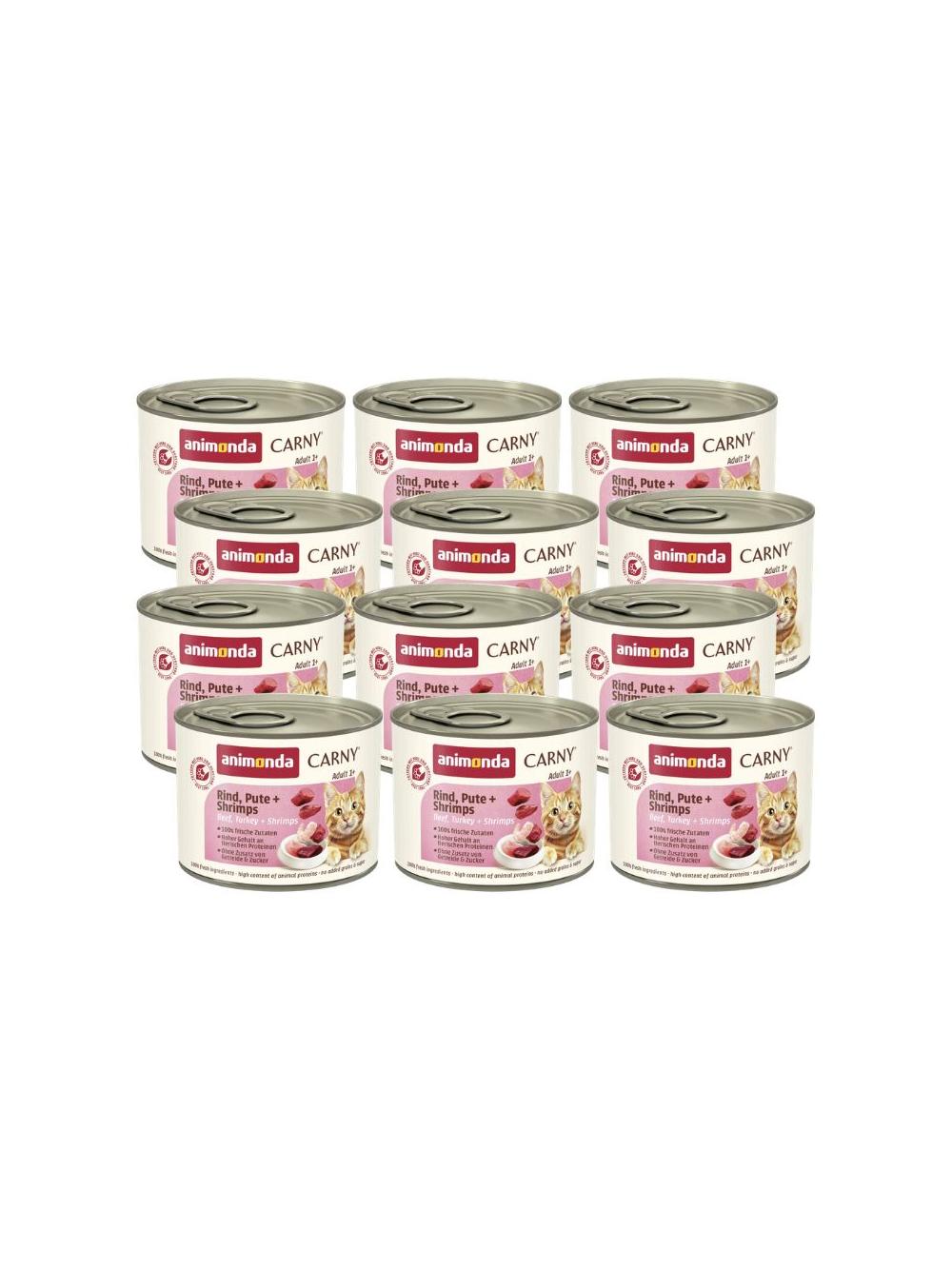 ANIMONDA Cat Carny Adult smak: indyk i krewetki 12 x 200g