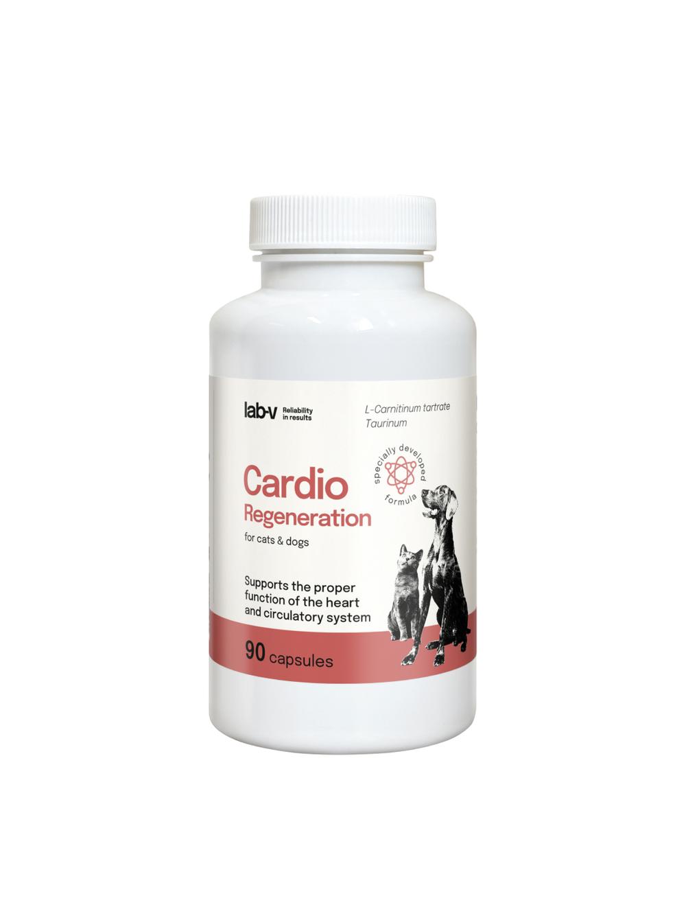 Lab-v Cardio Regeneration – Wsparcie prawidłowego funkcjonowania pracy serca i układu krążenia dla psów i kotów 90 kapsułek