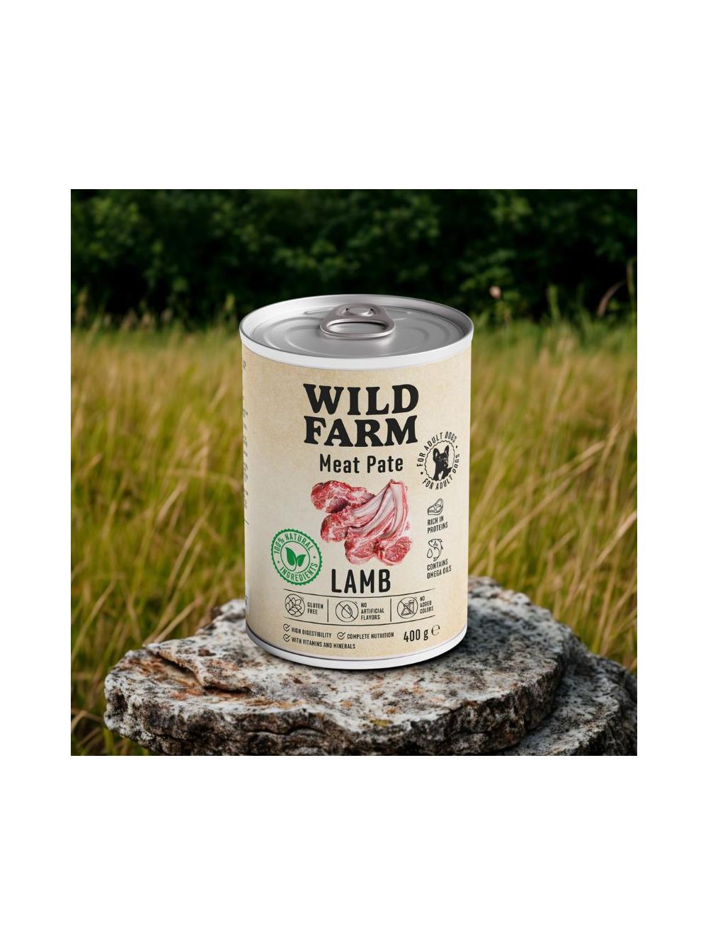 WILD FARM Pate Lamb 400g bezglutenowa karma dla psa