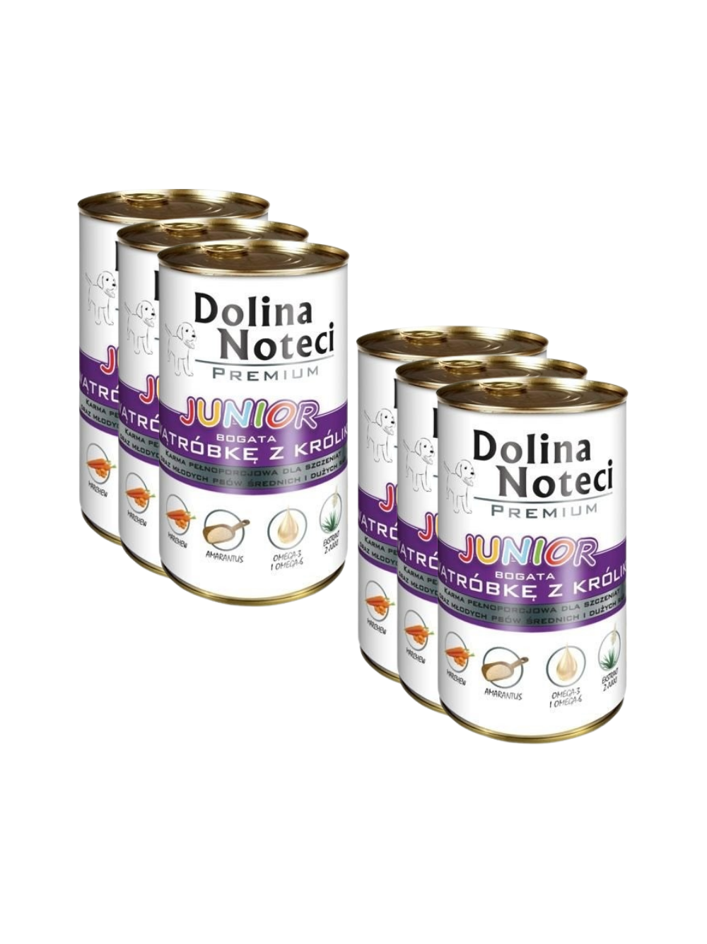 Dolina Noteci PREMIUM Junior bogata w wątróbkę z królika 6 x 400g