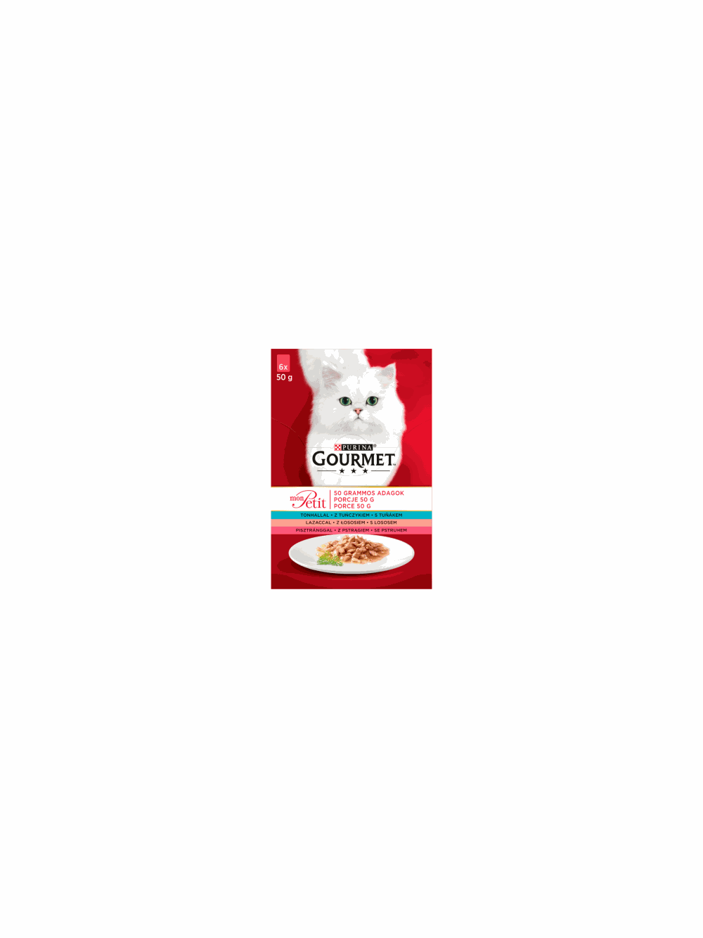 GOURMET mon Petit Pokarm dla kotów - MIX Rybny 72x50g