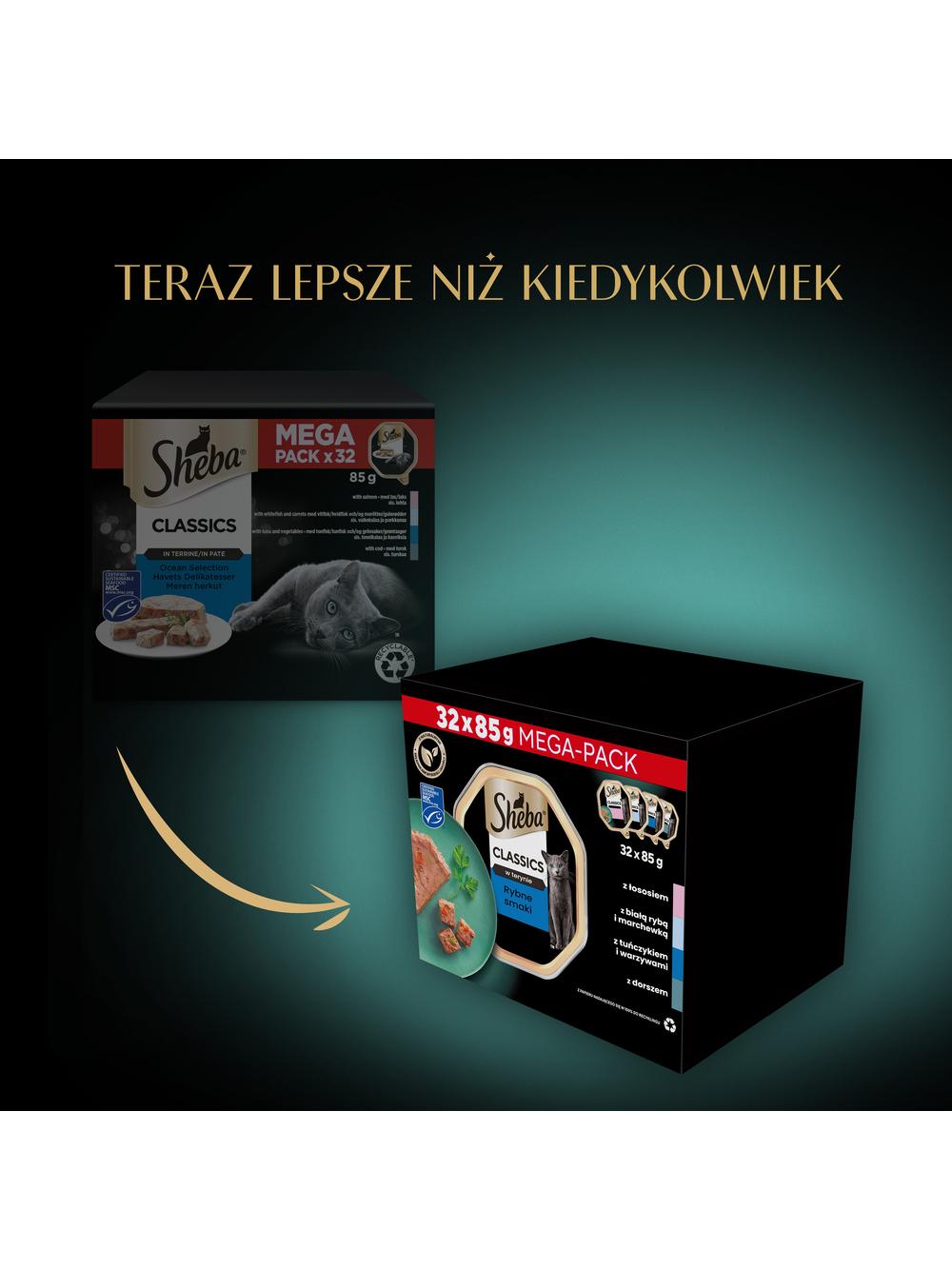SHEBA Classics Rybne Smaki tacki 32x85g
