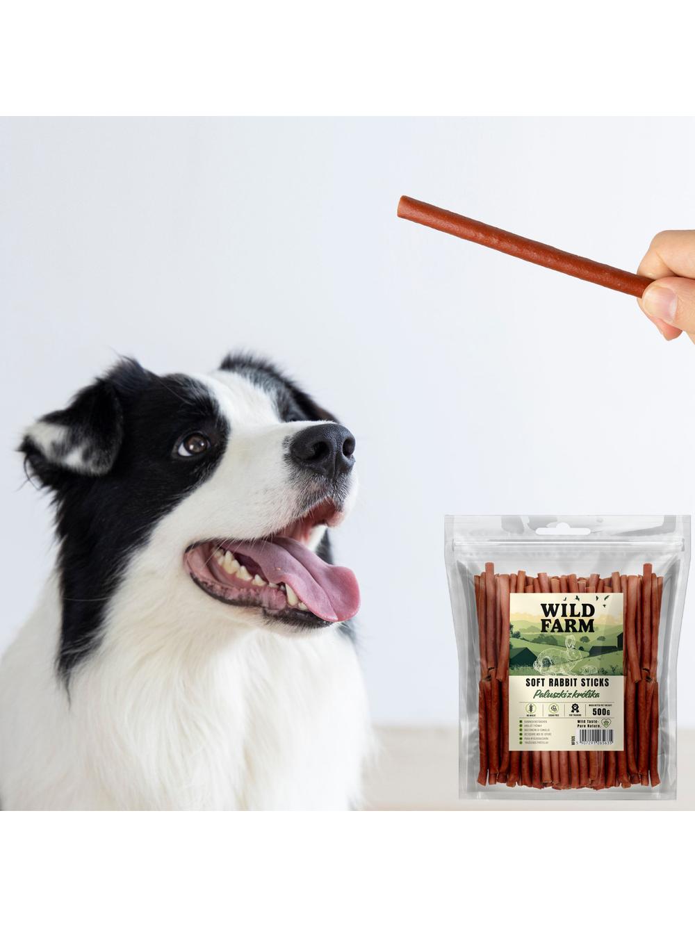 WILD FARM Paluszki z królika 500g przysmak dla psa