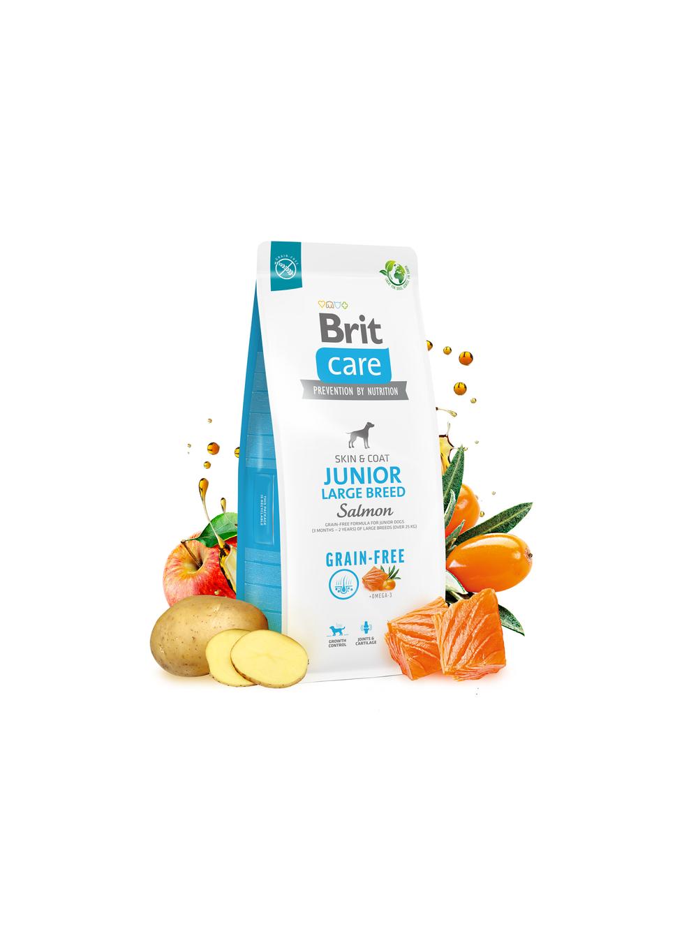 BRIT CARE Dog Grain-free Junior Large Breed Salmon 12kg