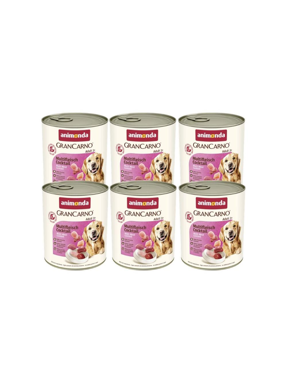 ANIMONDA GranCarno Adult Dog smak: Koktajl mięsny 6 x 800g