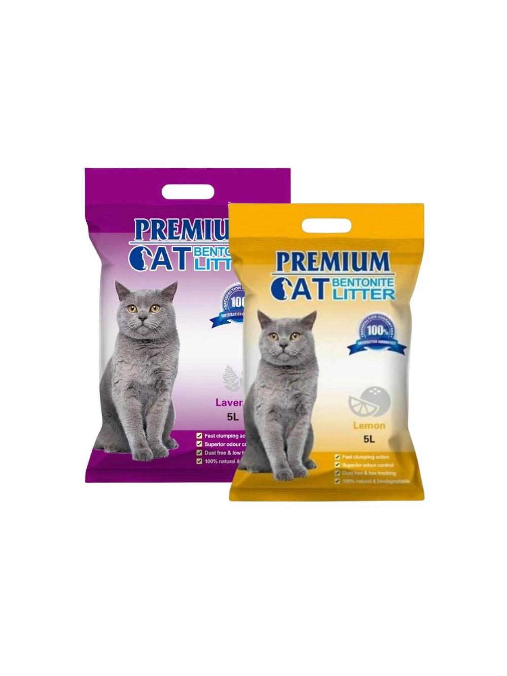 Premium Cat Żwirek Bentonitowy Zbrylający - Mix 2x5L