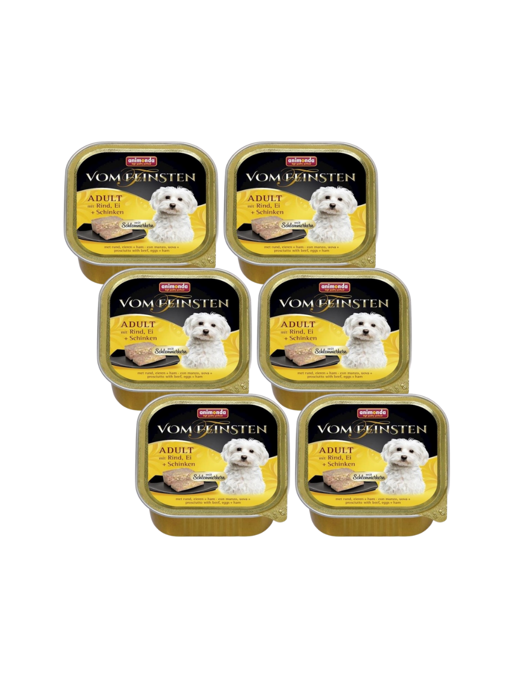 ANIMONDA Dog Vom Feinsten Adult Wołowina, Jaja Szynka 6x150g