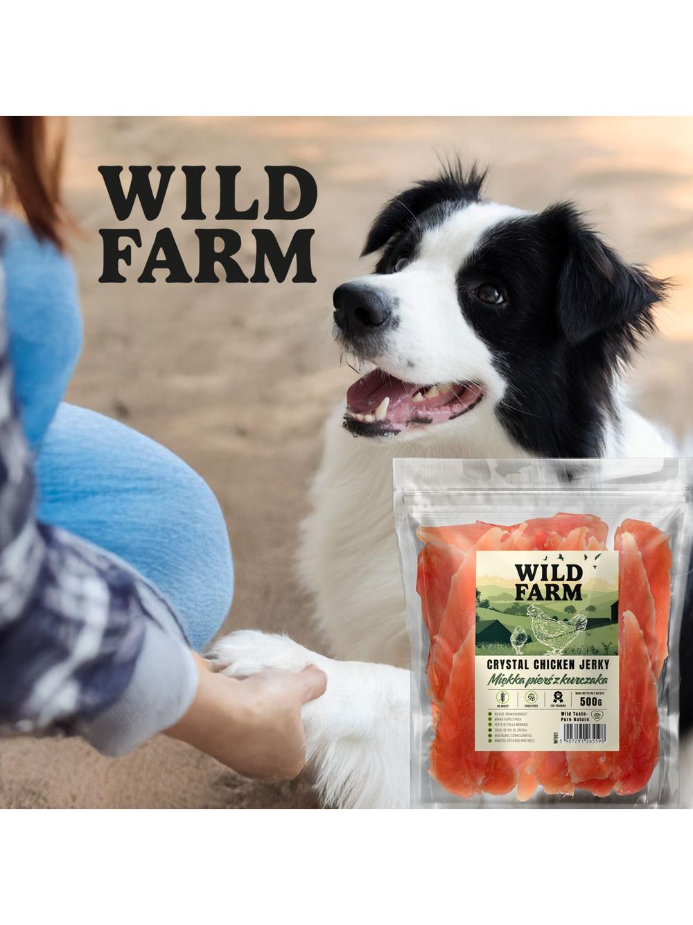WILD FARM Miękka pierś z kurczaka 500g przysmak dla psa