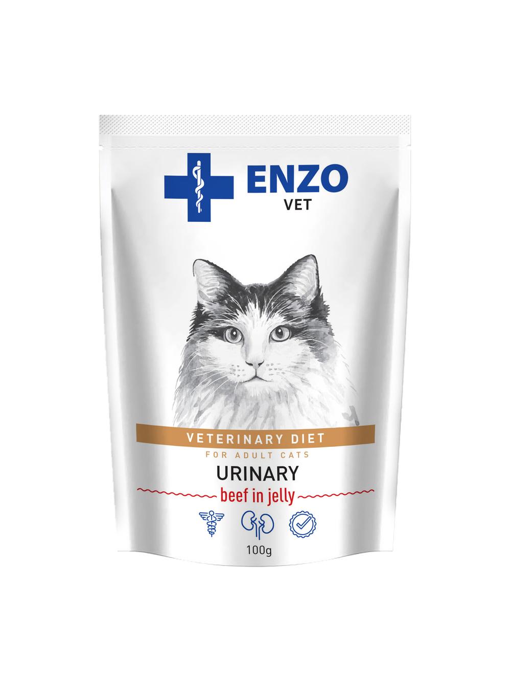 ENZO VET Urinary z wołowiną w galaretce dla kotów 100g