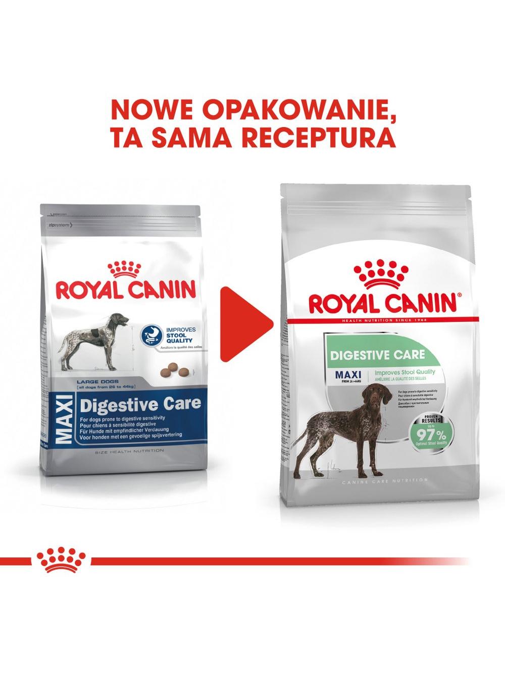ROYAL CANIN CCN Maxi Digestive Care 3kg karma sucha dla psów dorosłych, ras dużych o wrażliwym przewodzie pokarmowym