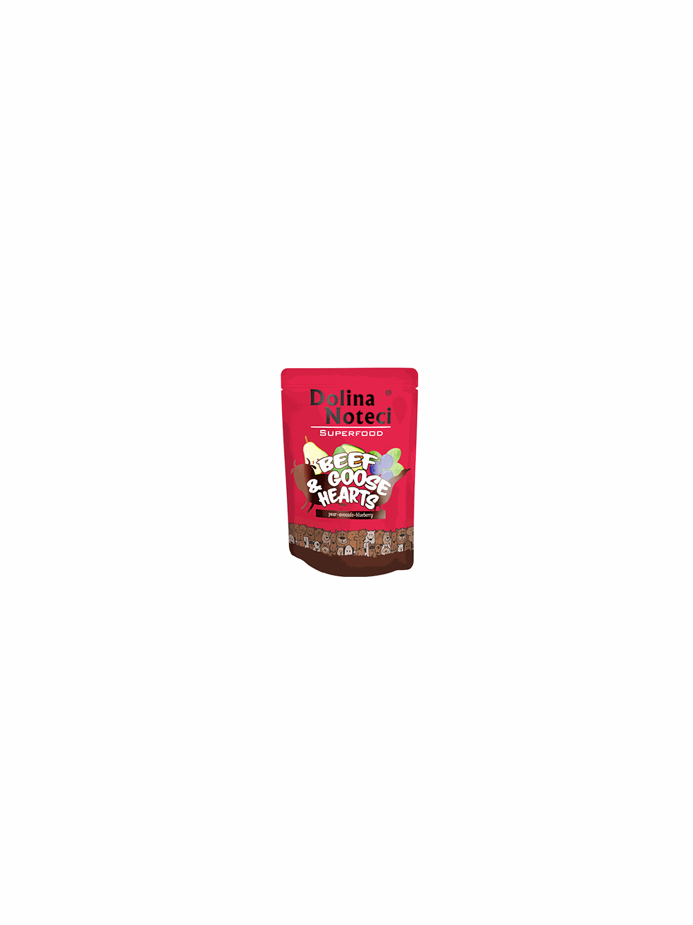DOLINA NOTECI  SUPERFOOD wołowina z sercami z gęsi 10x300g - karma mokra dla psa
