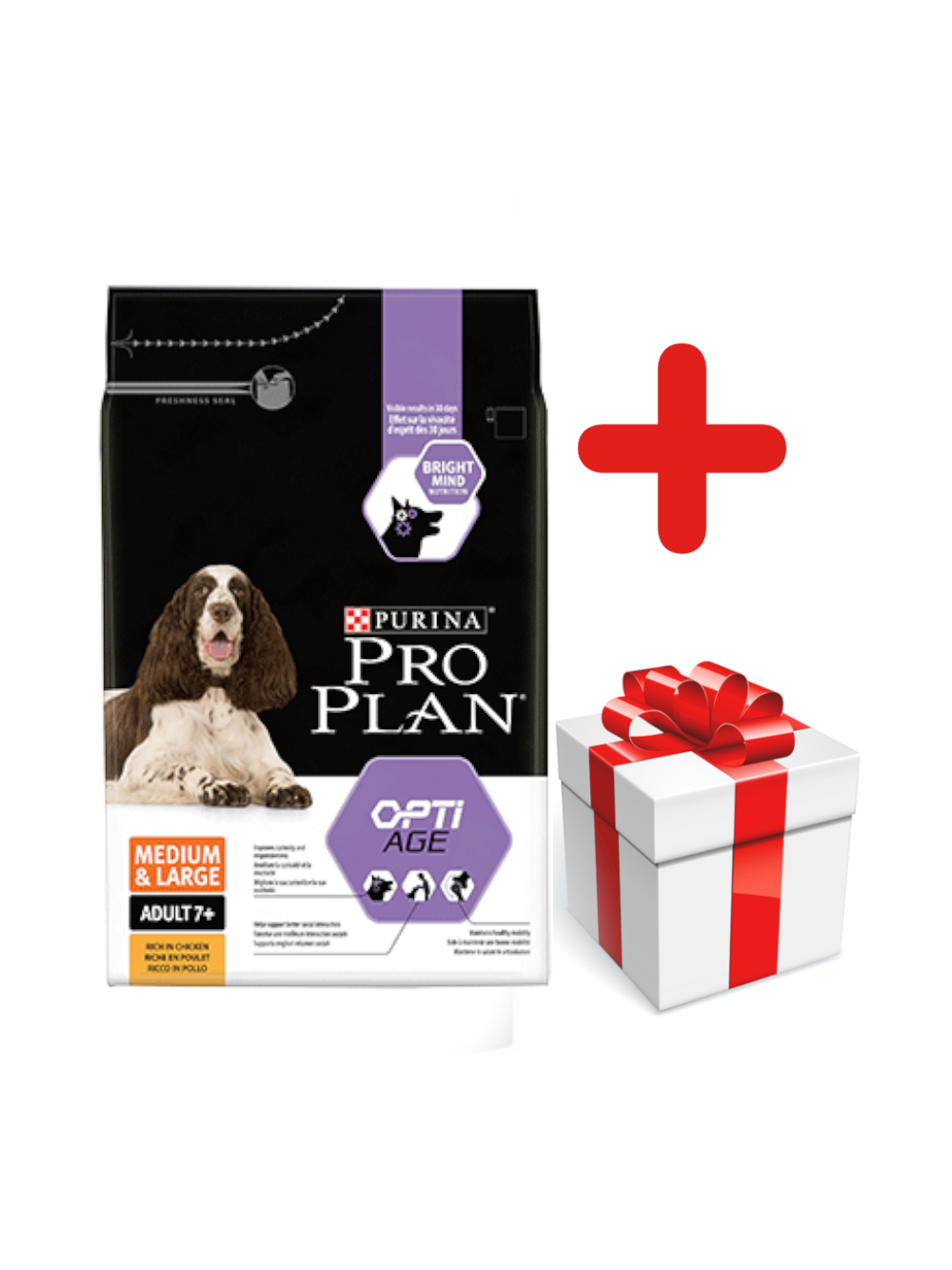 Purina Pro Plan Medium & Large Adult 7+ Optiage 14kg  niespodzianka dla psa GRATIS!