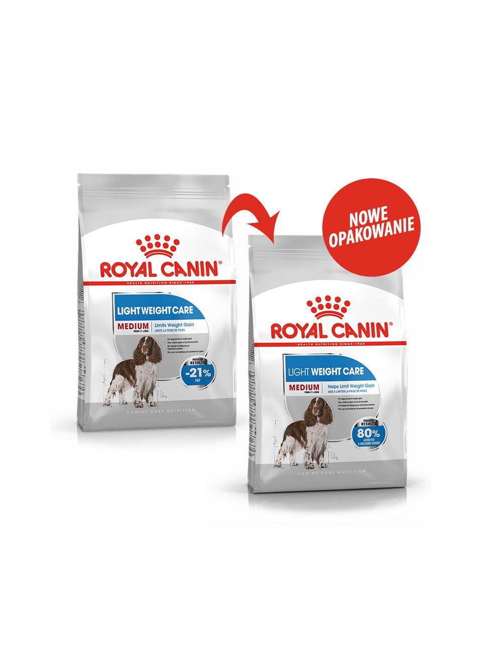 ROYAL CANIN CCN Medium Light Weight Care 12kg karma sucha dla psów dorosłych, ras średnich z tendencją do nadwagi/ Opakowanie uszkodzone (8447)!!!