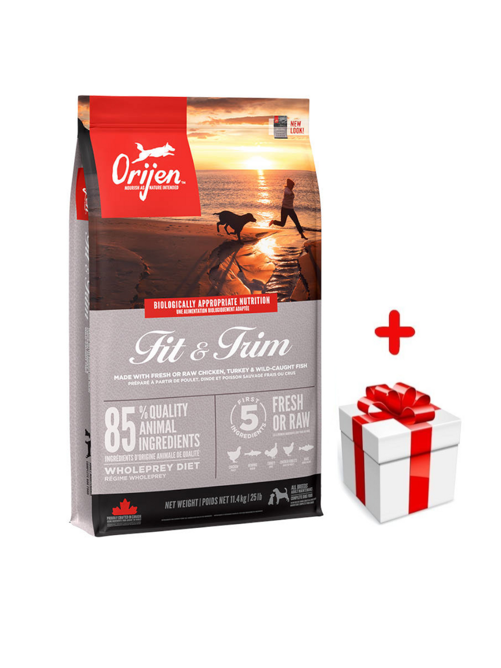 ORIJEN Fit & Trim Dog 11,4kg + niespodzianka dla psa GRATIS!