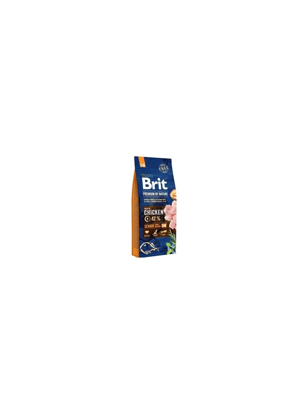 BRIT Premium By Nature Senior S+M 15kg + niespodzianka dla psa GRATIS!
