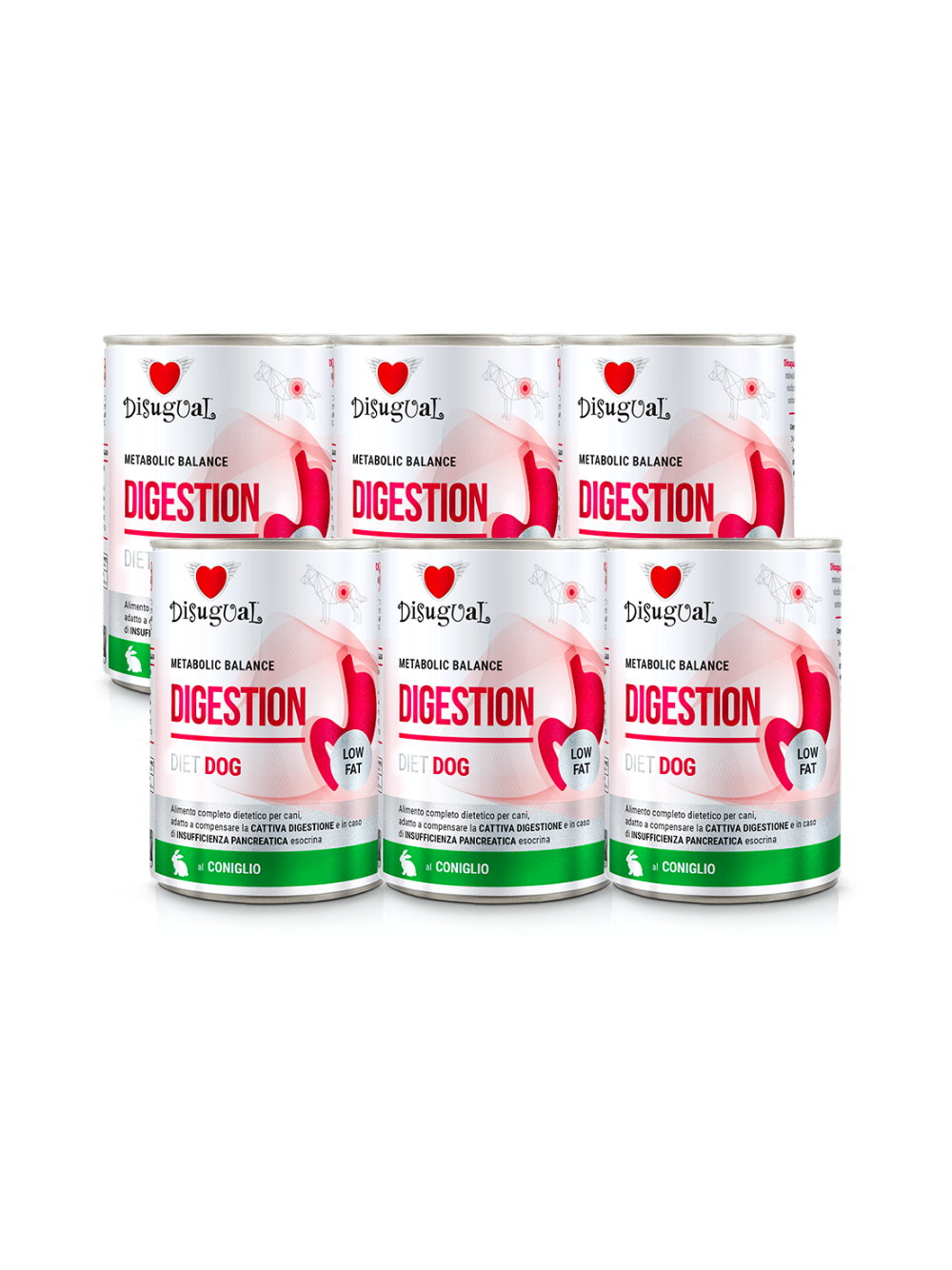 Disugual Karma mokra dla psa Weterynaryjna DIGESTION Królik (dorosły) 6x400g