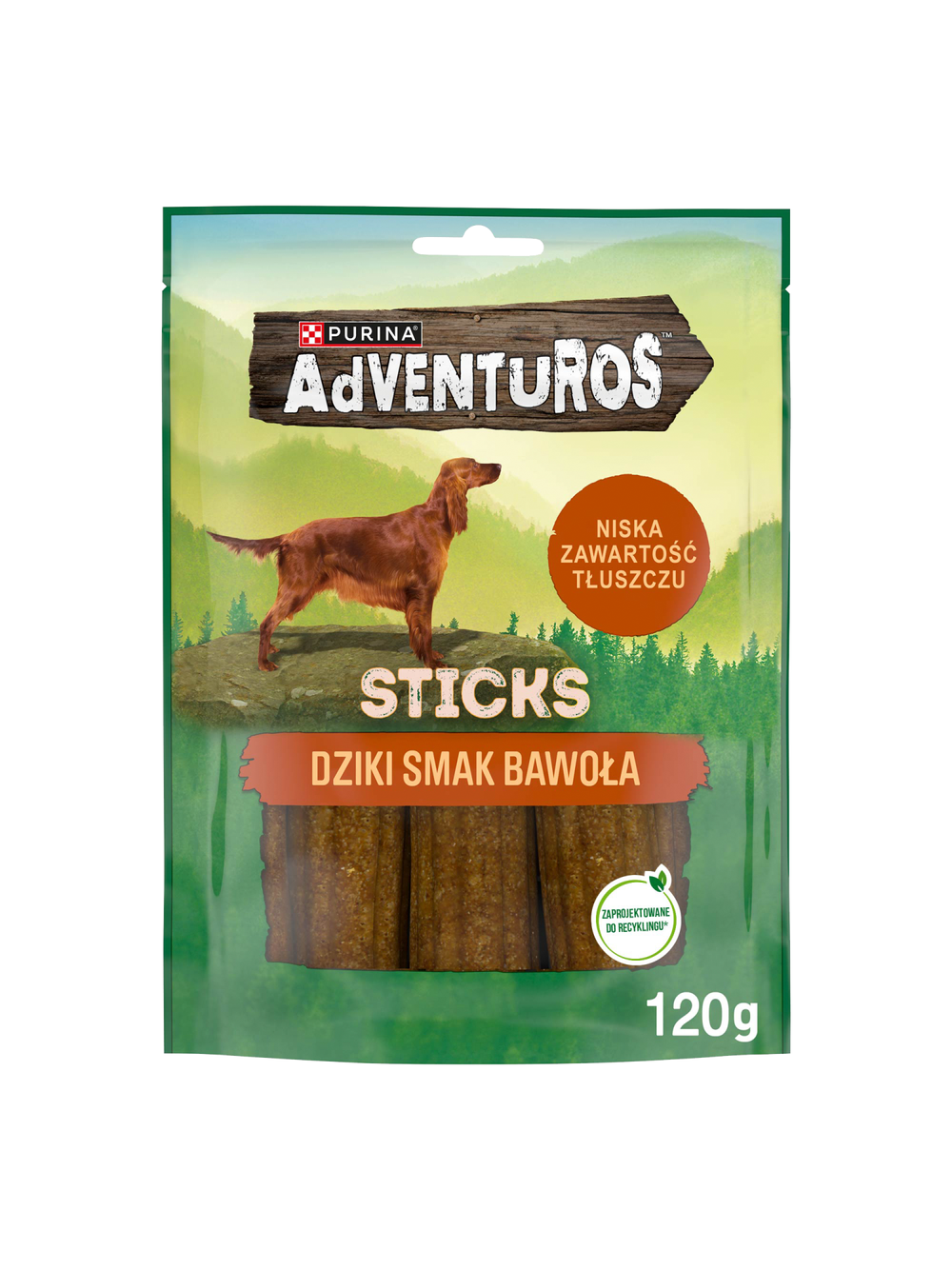 ADVENTUROS Sticks Bogate w bawoła 120g