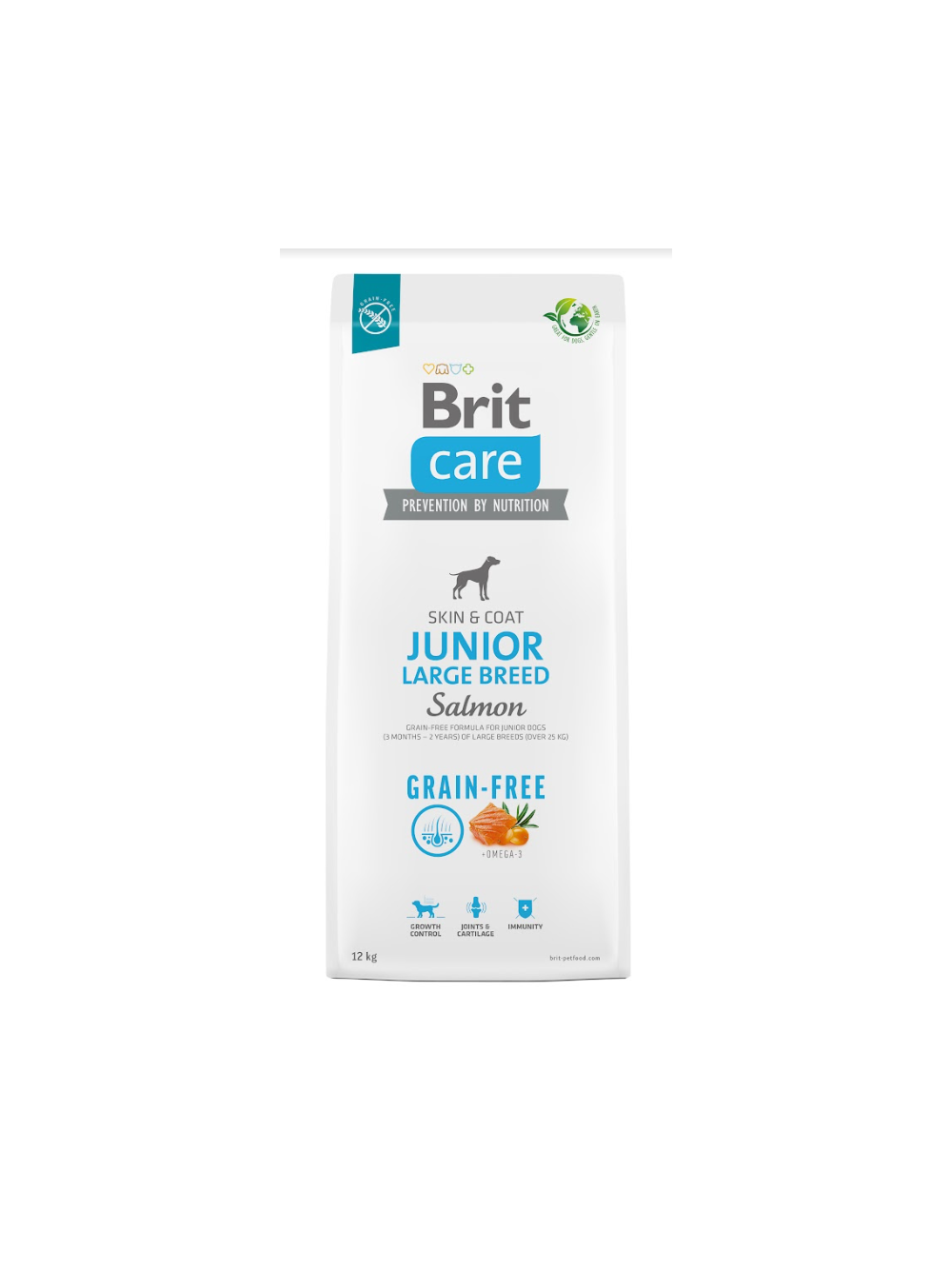 BRIT CARE Dog Grain-free Junior Large Breed Salmon 12kg + niespodzianka dla psa GRATIS!