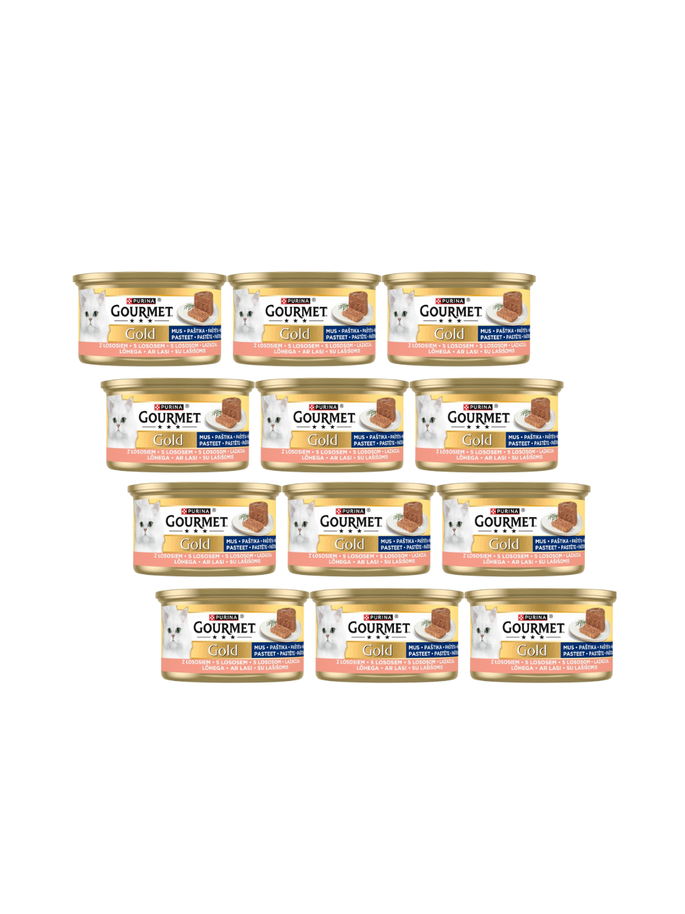 Purina Gourmet Gold mus z łososiem 12x85g