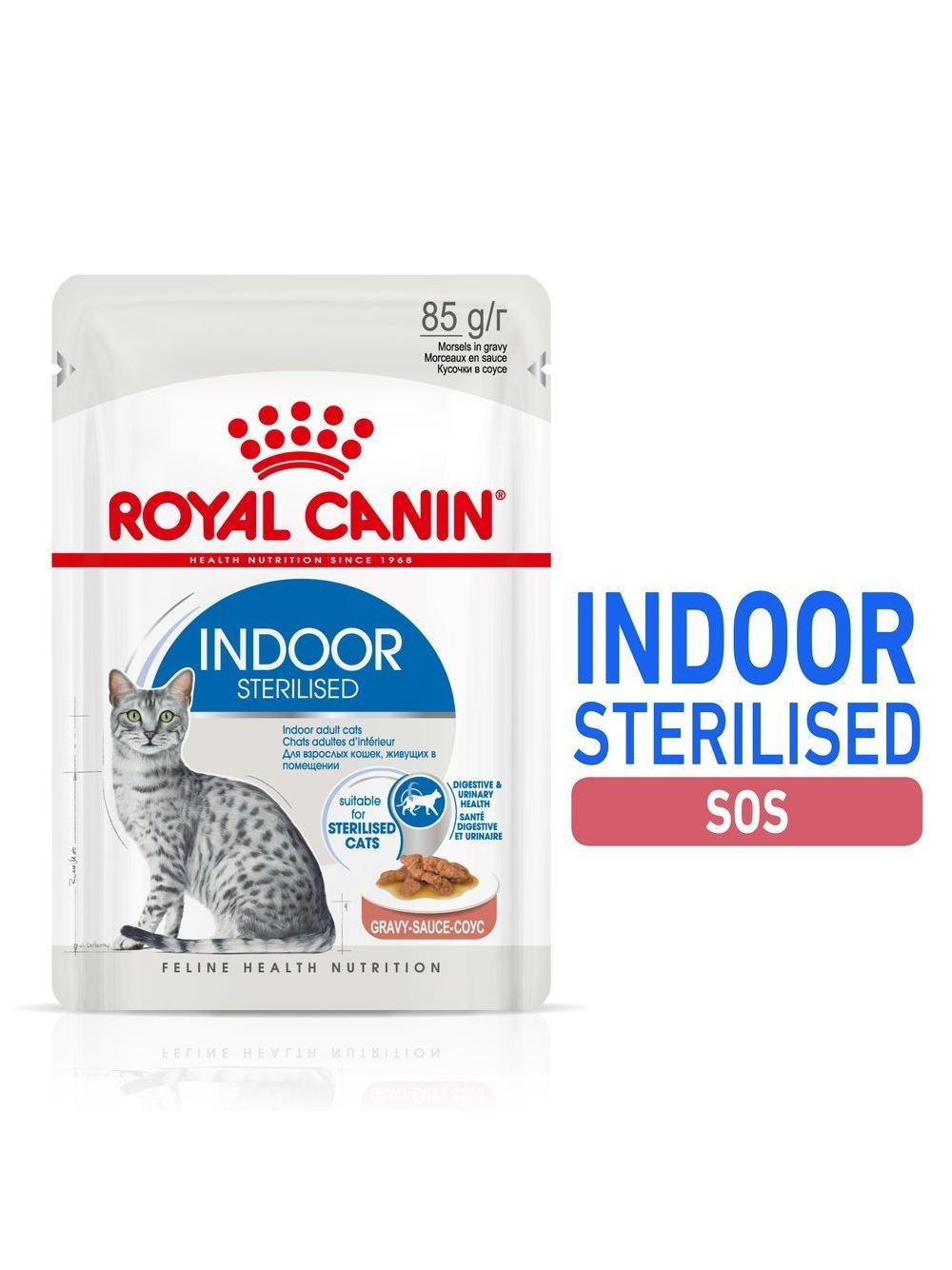 ROYAL CANIN  Indoor Sterilised Sos saszetka 12x85g
