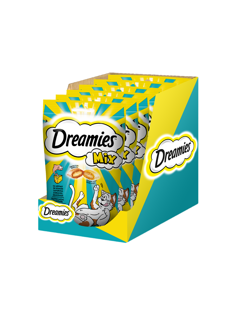 DREAMIES MIX 6x60g – przysmak dla kota, z serem i o smaku łososia