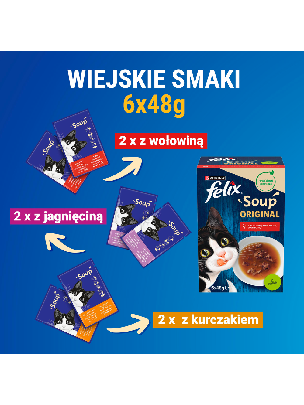 FELIX Soup Original Wiejskie smaki 8x(6x48g)