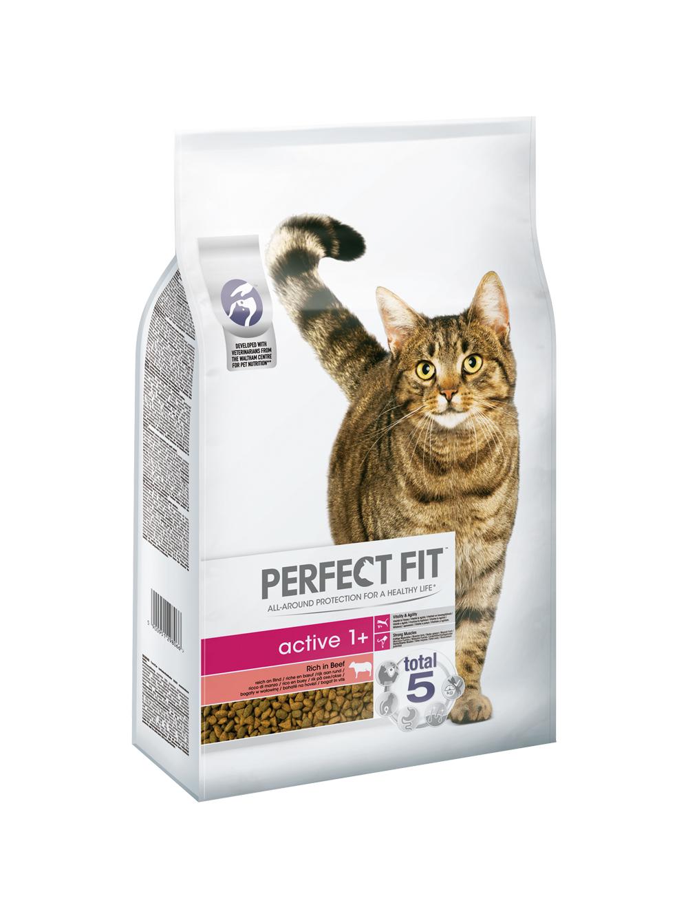 Perfect Fit™ - sucha karma pełnoporcjowa dla dorosłych kotów, bogata w wołowinę 7kg