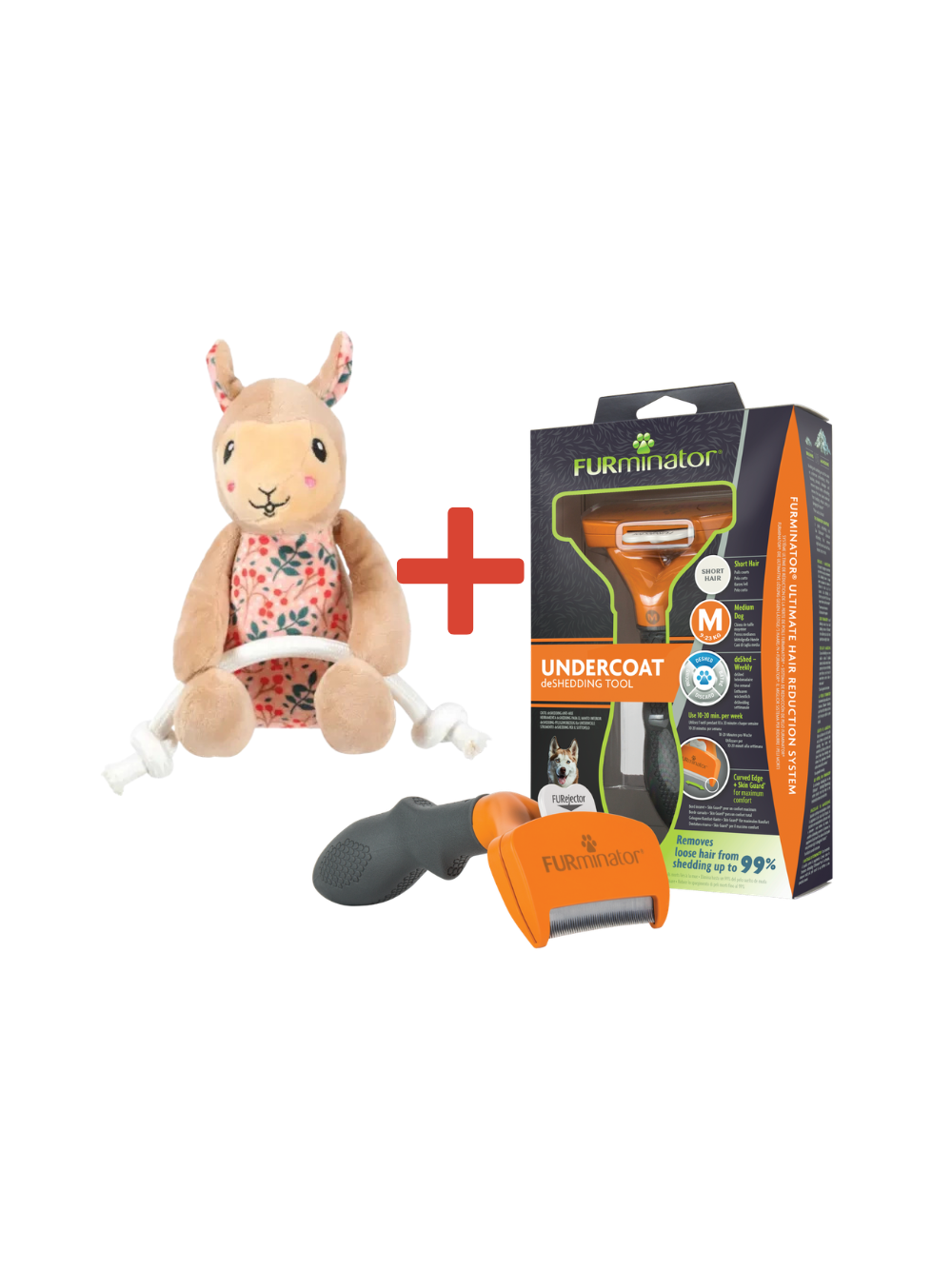 FURMINATOR dla psów krótkowłosych - Medium + Zabawka dla psa GRATIS !