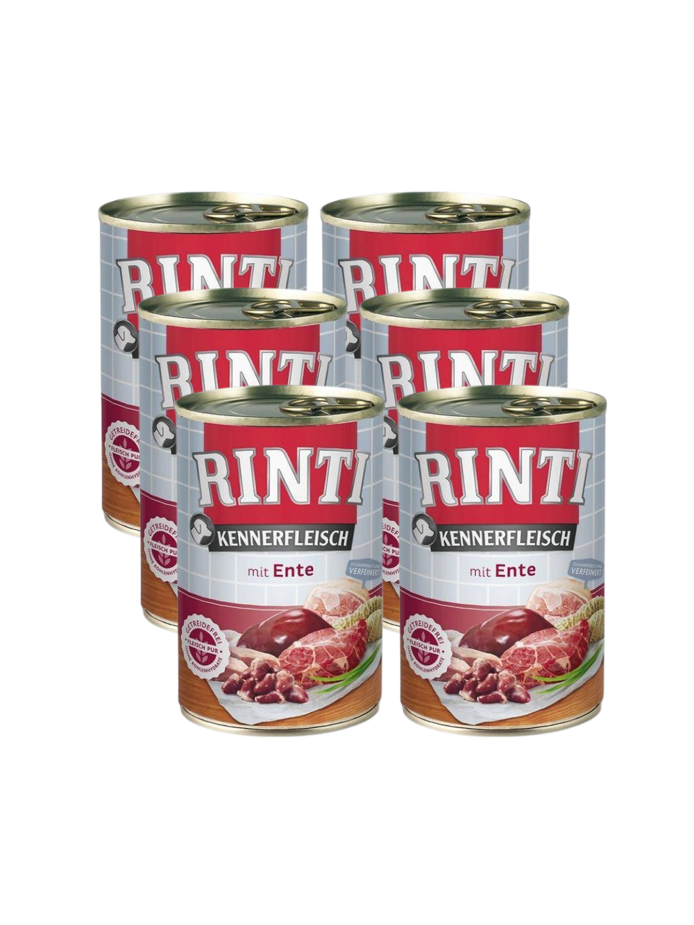 Rinti Kennerfleisch Ente karma mokra dla psa - kaczka 6x400g