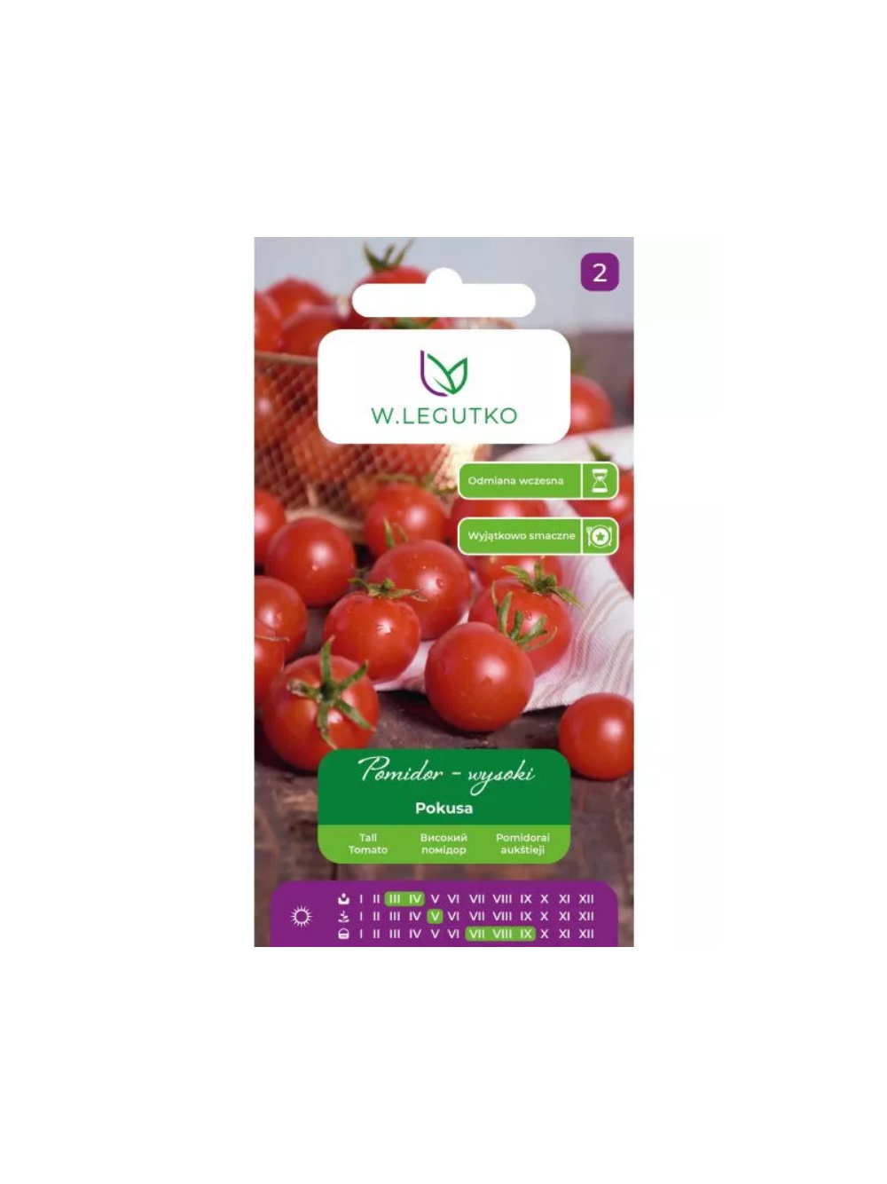 Pomidor gruntowy wysoki Pokusa - owoce typu"cherry", wczesna