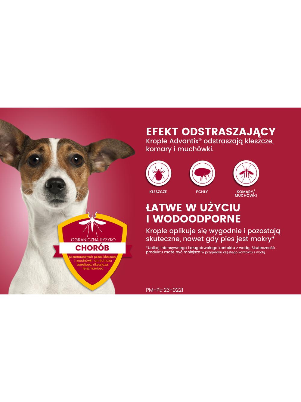 Advantix dla psów 4-10kg (pipeta 1ml)+ TRIXIE Szczypce do usuwania kleszczy 9cm