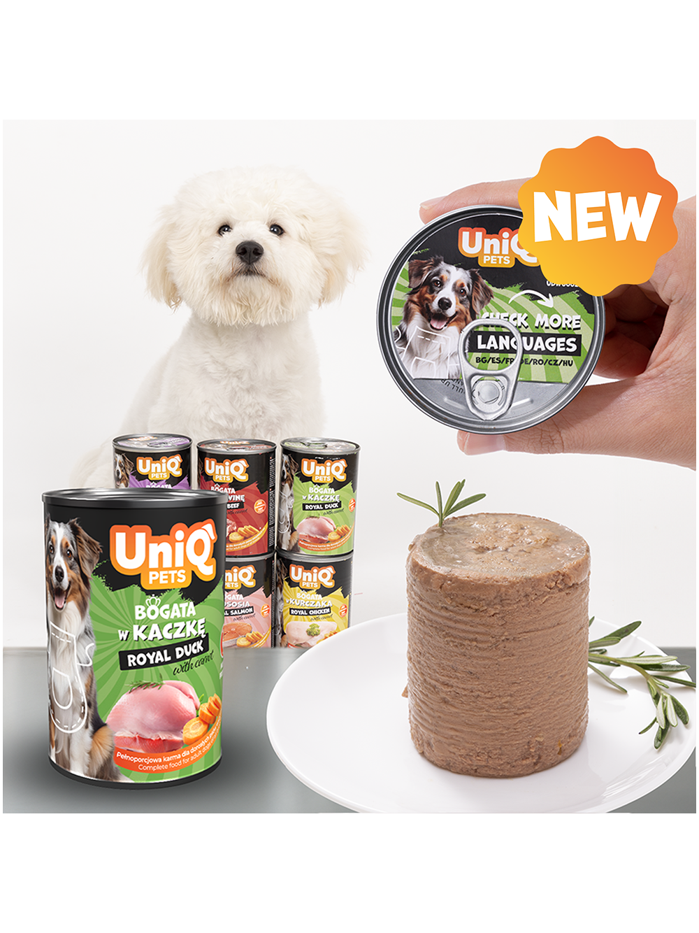 UNIQ PETS MOKRA KARMA DLA PSA ROYAL DUCK 375g puszka kaczka