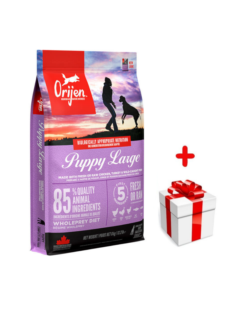 ORIJEN Puppy Large 6kg + niespodzianka dla psa GRATIS!