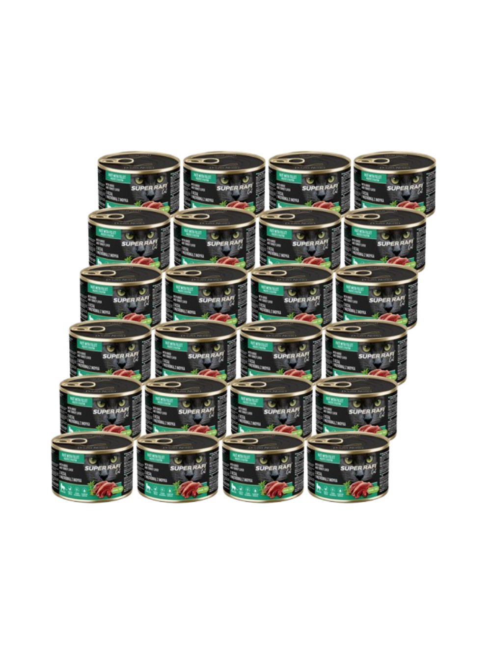 DOLINA NOTECI Super Rafi Cat P&F z gęsią i wątróbką z indyka dla kotów sterylizowanych 24x185g