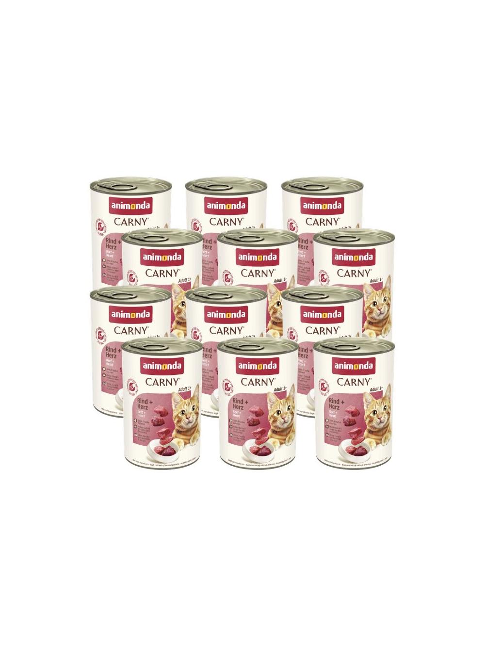 ANIMONDA Cat Carny Adult smak: wołowina i serca 12 x 400g