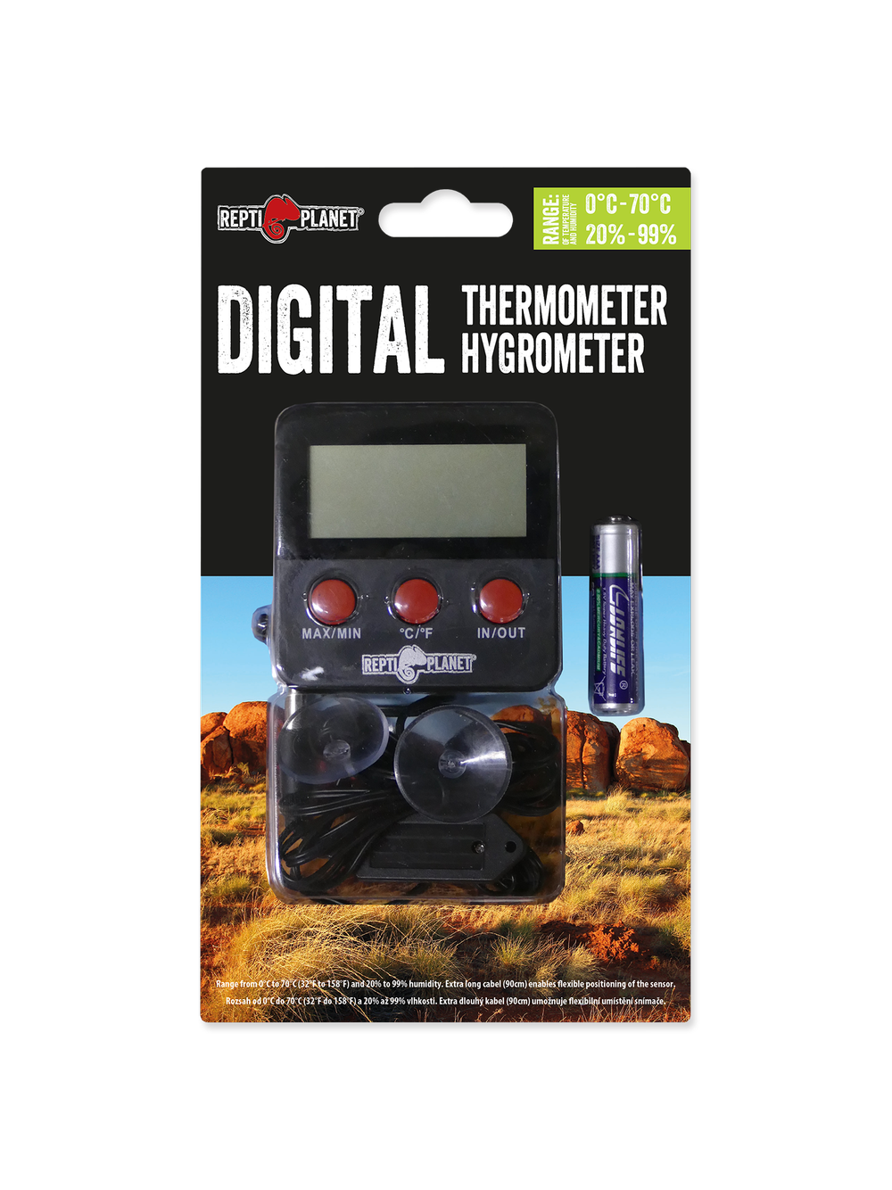 REPTI PLANET termometr/higrometr LCD zewnętrzny