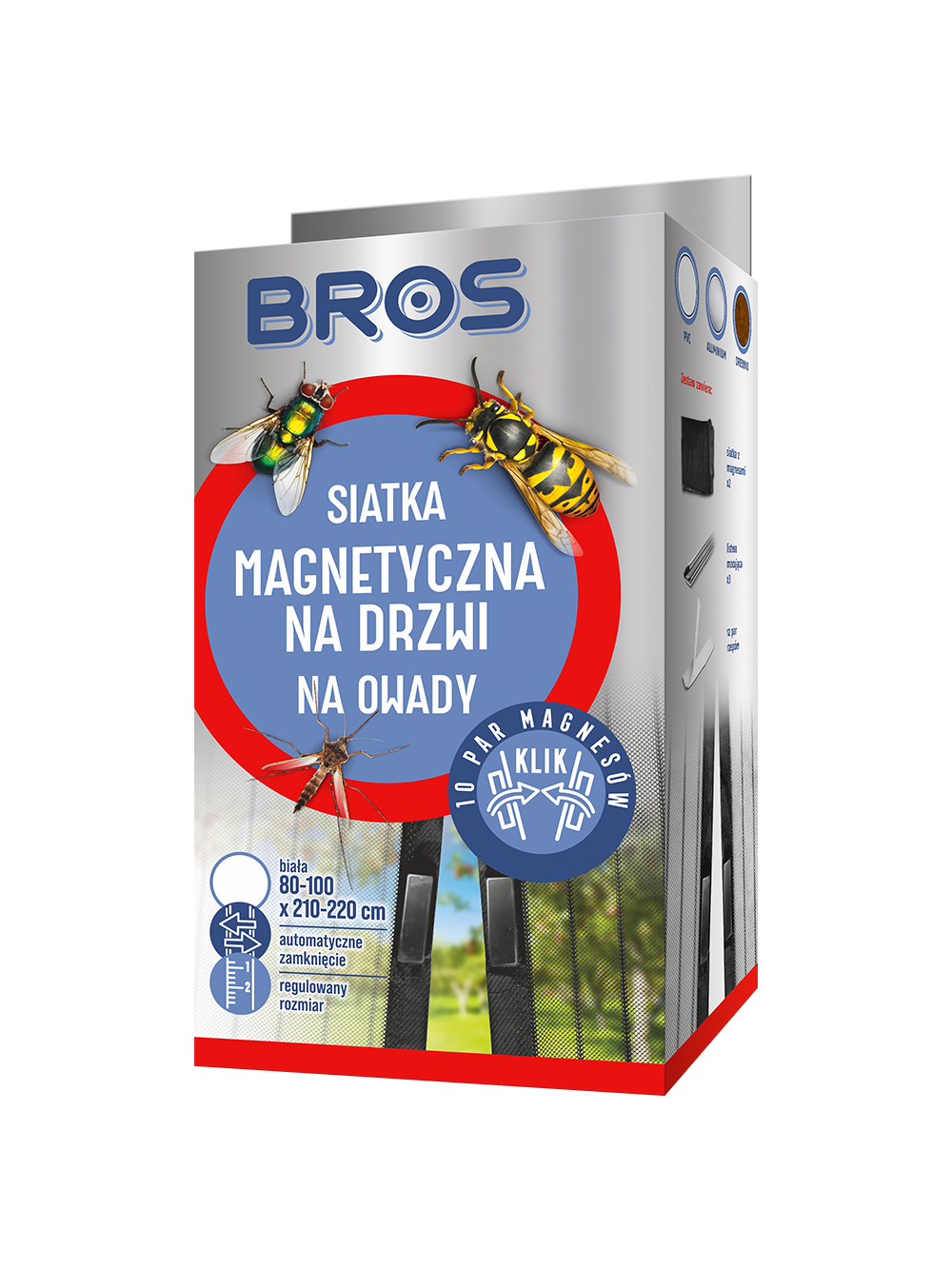Bros Siatka magnetyczna na drzwi KLIK 100x220 (biała)