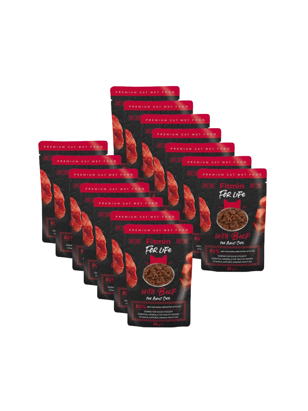 Fitmin Cat For Life Adult Beef 14x85g
